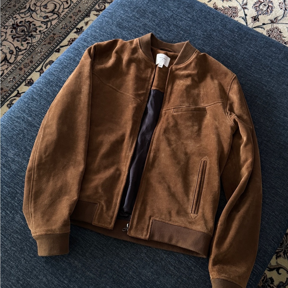Bill Reid Suede Bomber Jacket